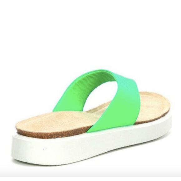 NIB Ecco Corksphere Leather Thong Sandals- Toucan